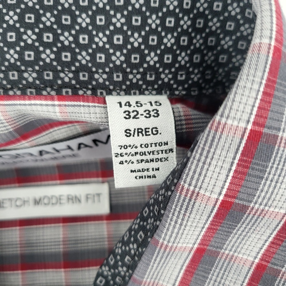 Nick Graham Mens Stretch Modern Fit Plaid Dress Shirt and Tie Set Size Small new - Picture 5 of 10